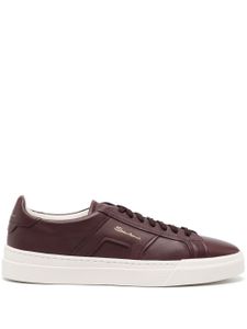 Santoni logo-print low-top sneakers - Rouge