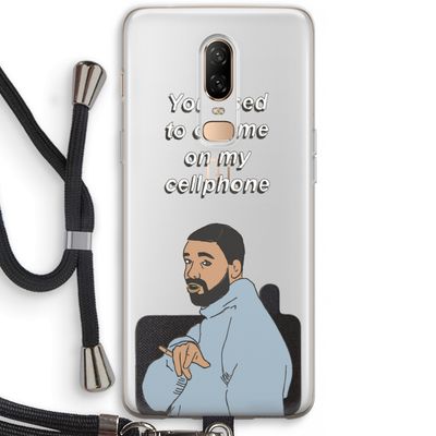 Hotline bling: OnePlus 6 Transparant Hoesje met koord