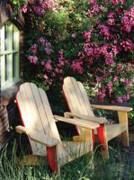 Witte stoelen 50x70cm Tuinschilderij - Customize it