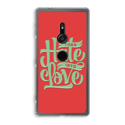 Turn hate into love: Sony Xperia XZ2 Transparant Hoesje