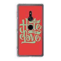 Turn hate into love: Sony Xperia XZ2 Transparant Hoesje