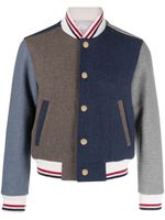 Thom Browne veste bomber colour block à empiècements - Bleu