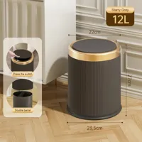 Moderne Drukvuilnisbak - Rechthoekig | Met Deksel & Verwijderbare Binnenemmer | Voor Keuken, Badkamer & Kantoor Moderne Drukvuilnisbak - Rechthoekig | Met Deksel & Verwijderbare Binnenemmer | Voor Keuken, Badkamer & Kantoor