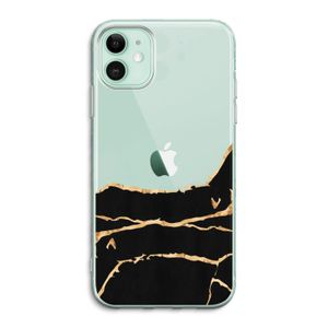 Gouden marmer: iPhone 11 Transparant Hoesje