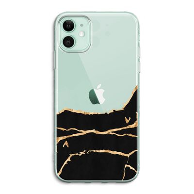 Gouden marmer: iPhone 11 Transparant Hoesje