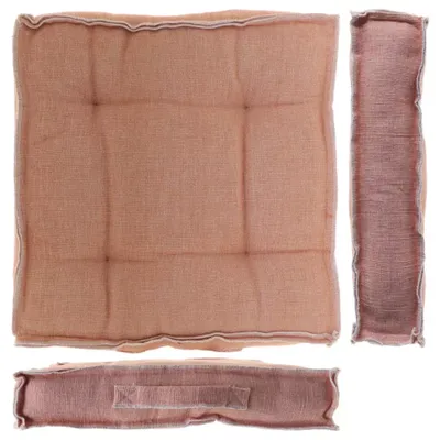 Boxkussen rib 45x45x8 cm beige