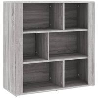 vidaXL Dressoir 80x30x80 cm bewerkt hout grijs sonoma eikenkleurig - thumbnail