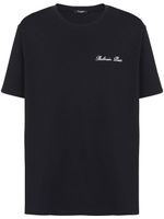 Balmain t-shirt en coton à logo brodé - Noir