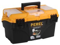 Perel gereedschapskoffer Cantilever 43,4 x 25 cm zwart/oranje
