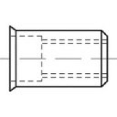 TOOLCRAFT TO-5380413 Popmoer M4 RVS 500 stuk(s)