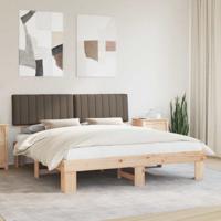 Bedframe met Gevoerd Hoofdgedeelte Taupe 180 x 200 cm