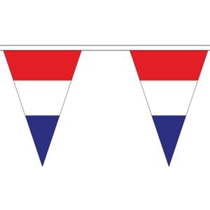 Nederland Vlaggetjes vlaggenlijn slinger - 2000 cm - polyester - binnen/buiten - versiering