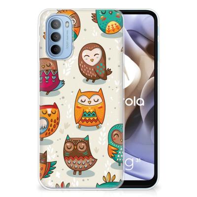 Motorola Moto G31 | G41 | TPU Hoesje | Vrolijke Uilen