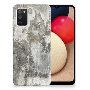 Samsung Galaxy A02s TPU Siliconen Hoesje Beton Print