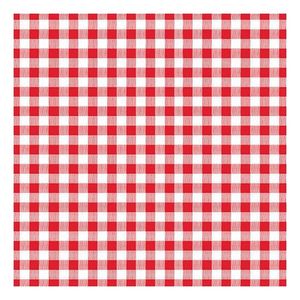 90x Rood/wit geblokte servetten 33 x 33 cm