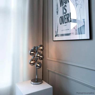 Tafellamp zilver &apos;Splendor&apos; By Rydens G9 smoke gray modern 565mm