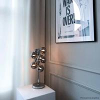 Tafellamp zilver &apos;Splendor&apos; By Rydens G9 smoke gray modern 565mm