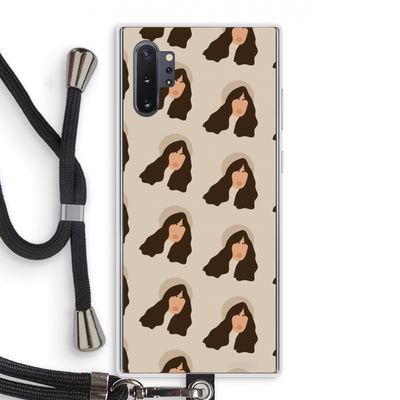 Bonjour mon amour: Samsung Galaxy Note 10 Plus Transparant Hoesje met koord