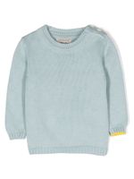 Gensami kids contrasting-trim crew-neck jumper - Bleu