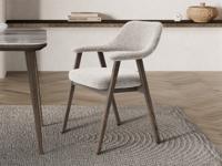 Stoel RAZMOK gerookte massieve eik/zand stof