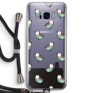 Vogeltjes: Samsung Galaxy S8 Transparant Hoesje met koord