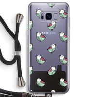 Vogeltjes: Samsung Galaxy S8 Transparant Hoesje met koord