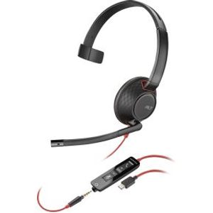 POLY 805H4A6 hoofdtelefoon/headset Bedraad Hoofdband Kantoor/callcenter USB Type-C Zwart