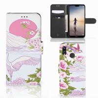 Huawei P20 Lite | Telefoonhoesje | Met pasjeshouder | Bird Standing