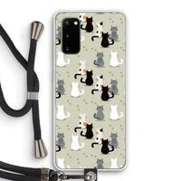 Katten: Samsung Galaxy S20 Transparant Hoesje met koord