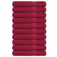 VidaXL Handdoeken 10 st 100x200 cm 360 g/m² 100% katoen bordeauxrood VidaXL Handdoeken 10 st 100x200 cm 360 g/m² 100% katoen bordeauxrood
