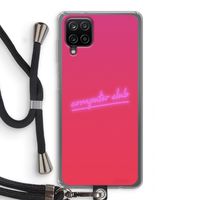 Vice Glow: Samsung Galaxy A12 Transparant Hoesje met koord
