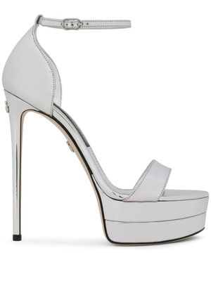 Dolce & Gabbana sandales à plateforme 145 mm - Gris