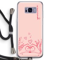 Love is in the air: Samsung Galaxy S8 Transparant Hoesje met koord
