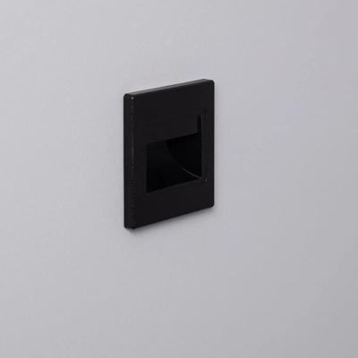Led verlichting trap zwart &apos;Karel&apos; inbouw 3 kleuren 1,5W 94mm