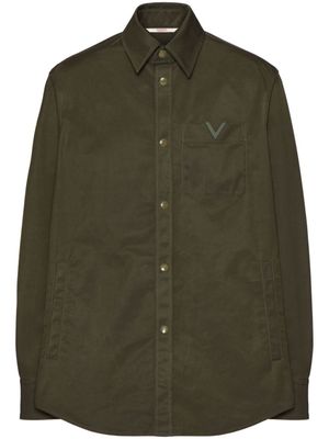 Valentino Garavani surchemise à détail V - Vert