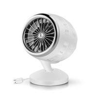 Draagbare verstelbare mini USB opladen luchtconvectie cyclus Desktop elektrische ventilator luchtkoeler ondersteuning 2 snelheidsregeling (zilver)