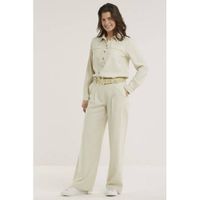 Denim Hunter high waist loose fit broek DHLouisa Pant beige - thumbnail