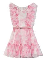 guess kids robe volantée à fleurs - Rose