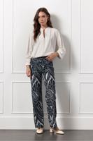 Marilon summer dot trousers - dark blue/ecru - 13024