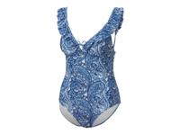 CRIVIT Dames badpak (Blauw/wit, 40)