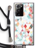 Gekleurde driehoekjes pastel: Samsung Galaxy Note 20 Ultra / Note 20 Ultra 5G Transparant Hoesje met koord