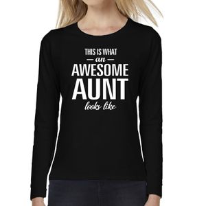 Awesome aunt / tante cadeau t-shirt long sleeves dames 2XL  -