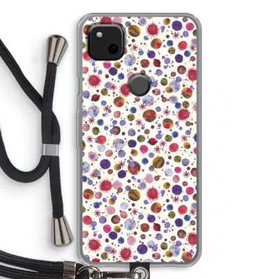 Planets Space: Pixel 4a Transparant Hoesje met koord