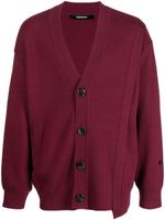 SONGZIO cardigan asymétrique à col v - Rouge