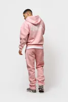 Equalité Societe 2.0 Oversized Full Zip Hoodie Heren Roze - Maat M - Kleur: Roze | Soccerfanshop