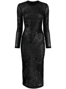 Cynthia Rowley robe Aaliyah à ornements en cristal - Noir