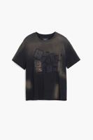 Sun-faded Botter T-shirt met korte mouwen - BLACK - S
