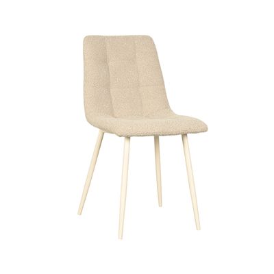 LABEL51 Eetkamerstoel Nino - Zand - Boucle - Shaded White Frame