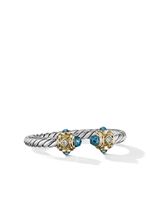 David Yurman bague Renaissance en or 14ct et argent sterling sertie de topaze et de diamants (2,3 mm) - thumbnail