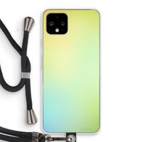 Minty mist pastel: Pixel 4 Transparant Hoesje met koord